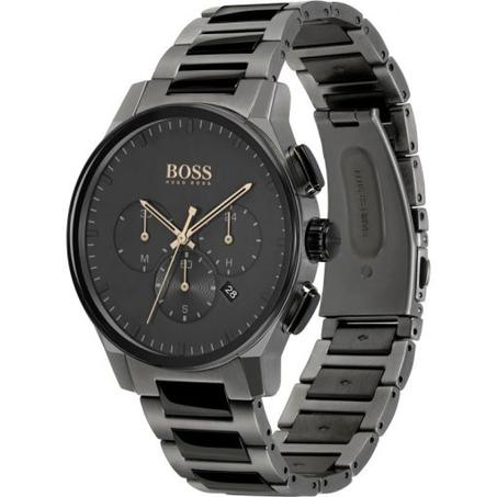 Découvrez la montre Hugo Boss 1513814 pour homme, au design chic avec un boîtier rond en acier inoxydable plaqué.