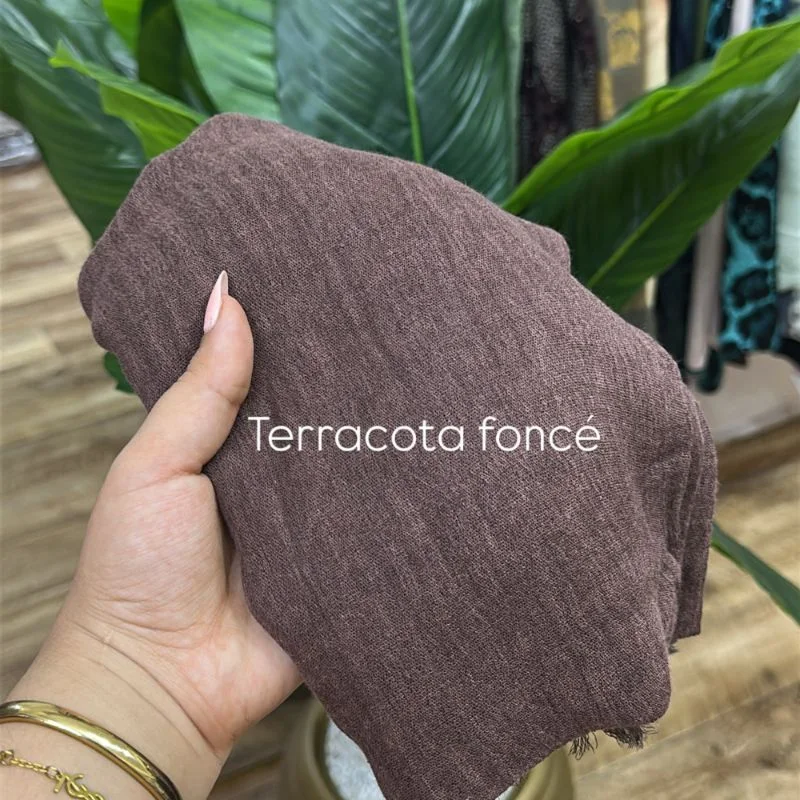 Hijab Thaïlandais Refiled/couleur : Terracota foncé