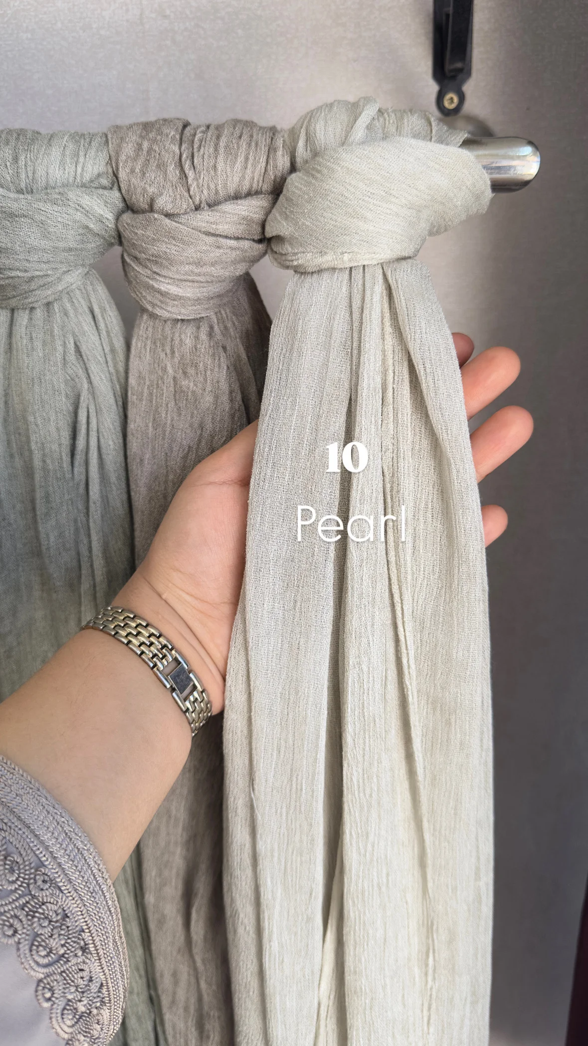 Hijab Thaïlandais Refiled /couleur : pearl