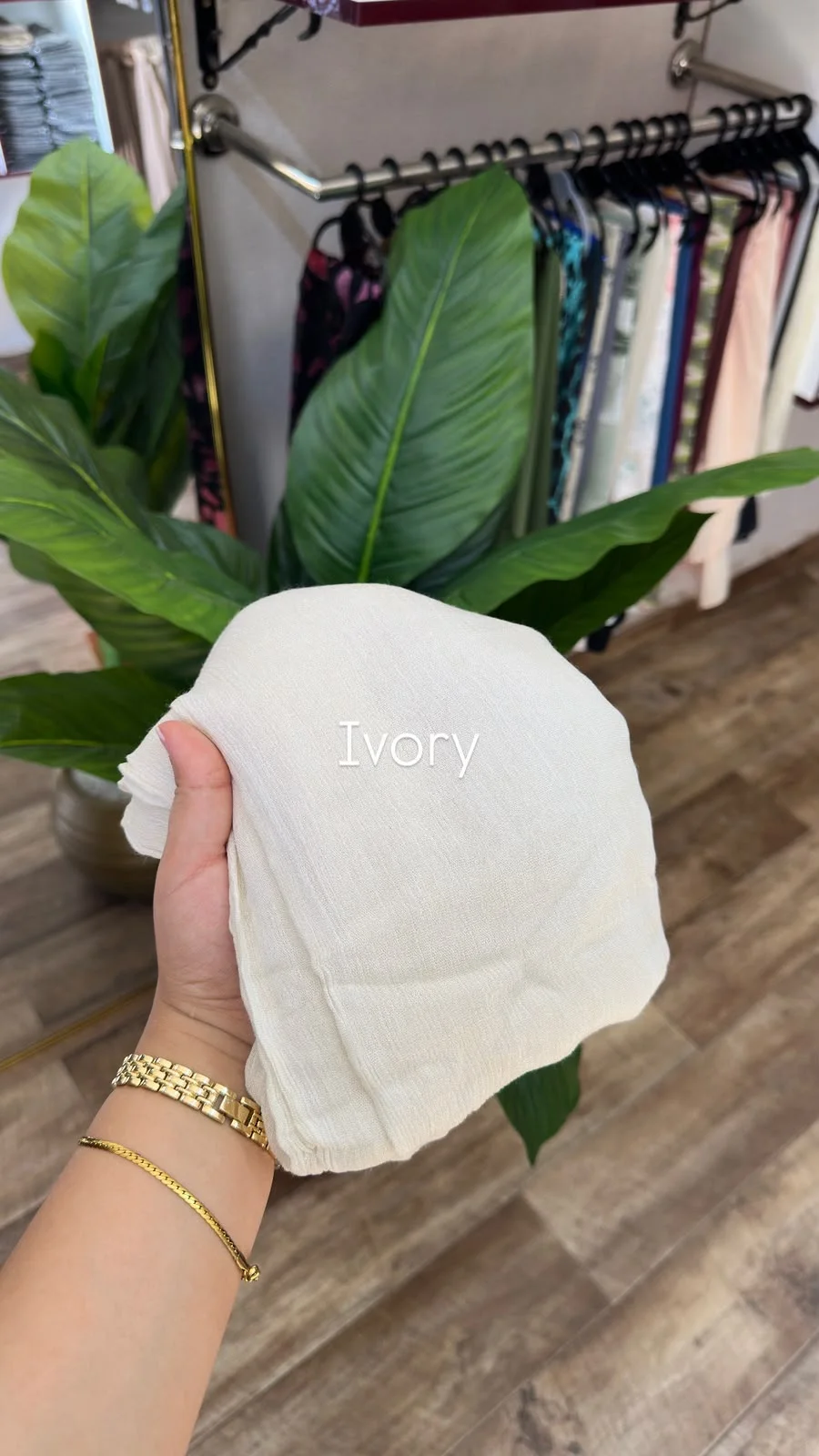 Hijab Thaïlandais Refiled /  couleur : ivory