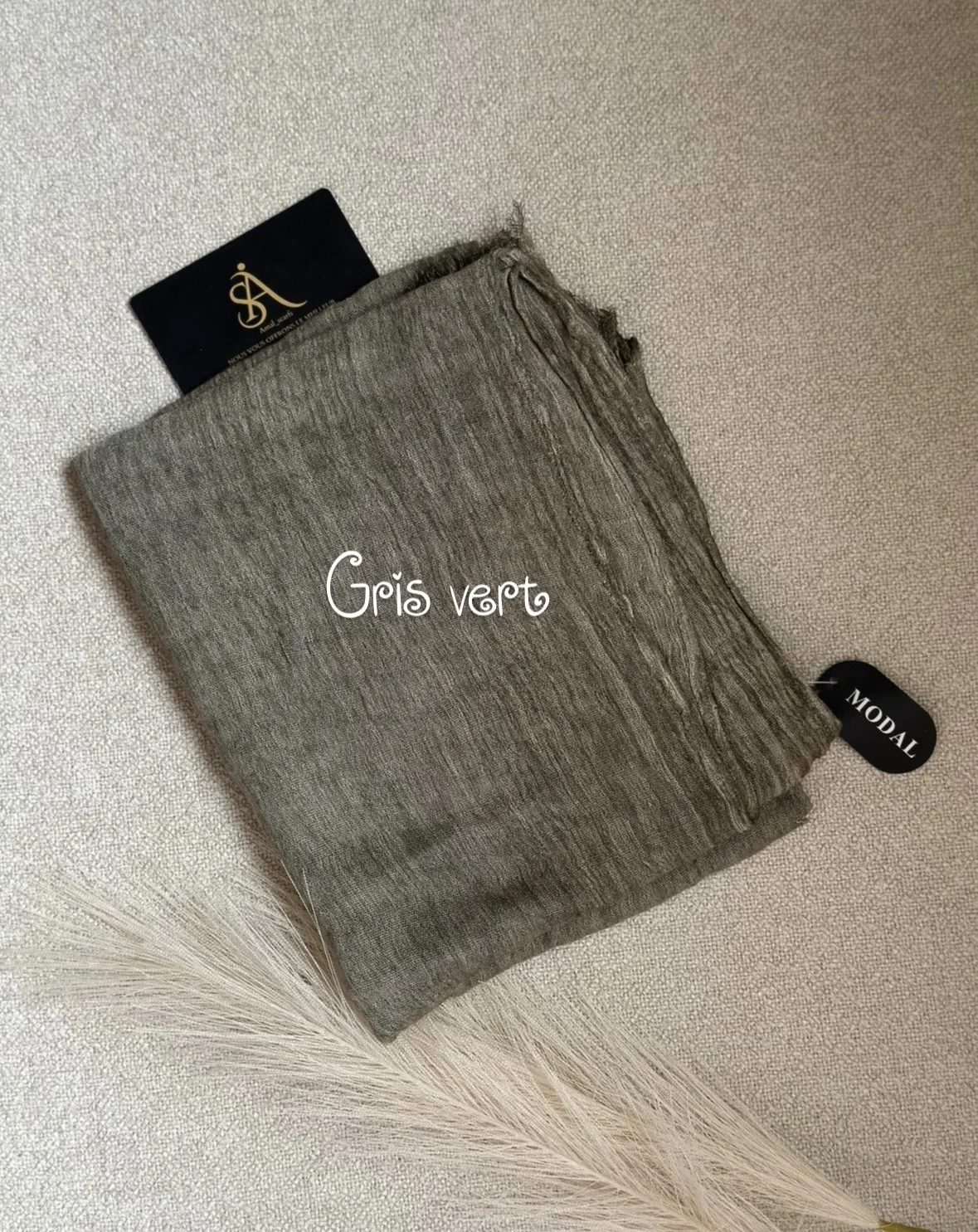Hijab Thaïlandais Refiled/couleur : Gris vert
