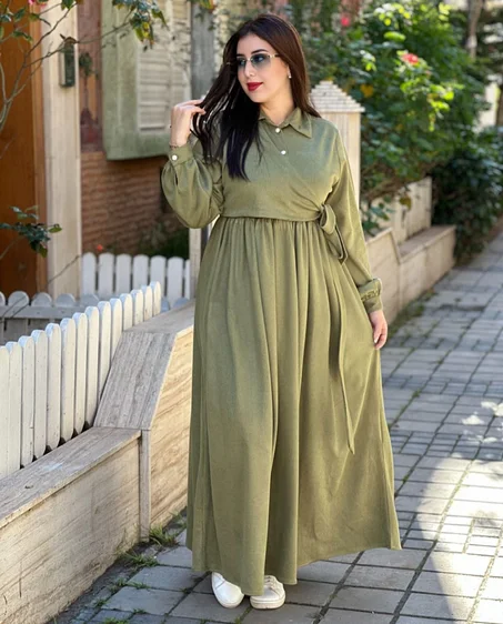 فستان فودان أنيق بقصة انسيابية – خامة ناعمة ومريحة