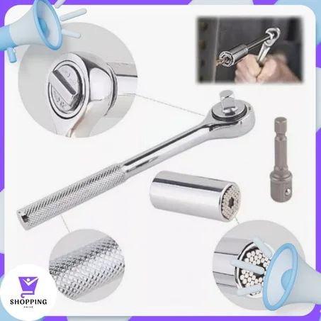 رأس مفتاح عالمي مع مقبض – الأداة المثالية لكل أعمالك المنزلية! 🔧🏠