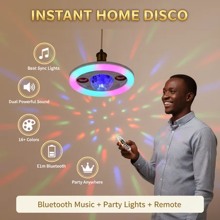 Party Lightbulb Revolution: Disco, Music & Colors in One