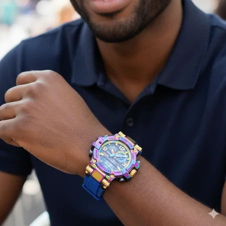 Luxury-Inspired STRYVE Rainbow Watch – Be Seen, Be Respected