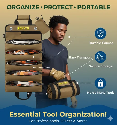 HustlePro™ Tool Roll – Carry All Your Tools Like a Real Professional