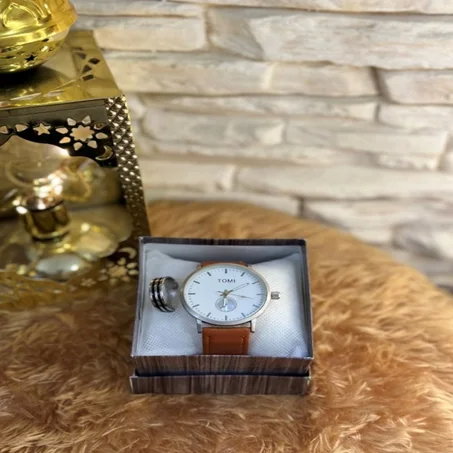 ساعة رجالية + خاتم