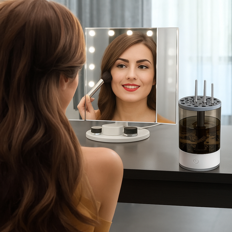 اطلب توا منظف فرش المكياج الكهربائي المحمول – التوصيل مجاني + الدفع عند الاستلام