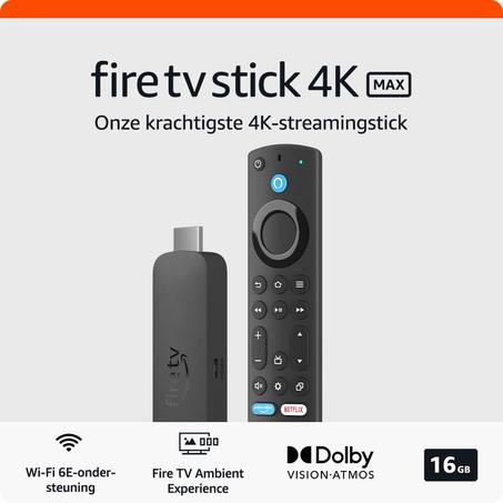 All-new Amazon Fire TV Stick 4K Max streaming device | supports Wi-Fi 6E, Ambient Experience (2nd gen, International Version)