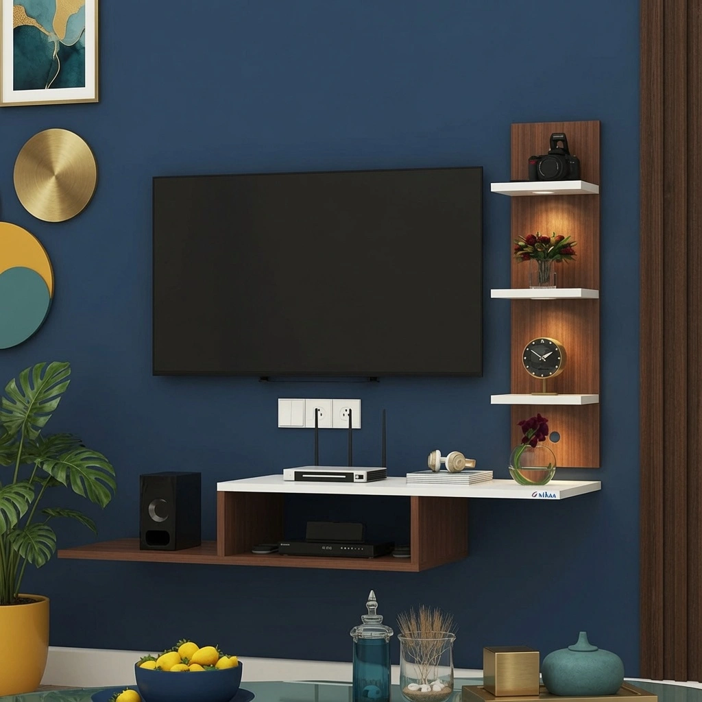 meuble tv mural + etageres