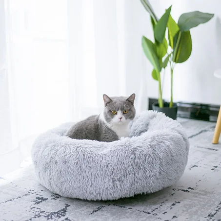 Comfortable Animals Supplies Round Large Dog Basket Kennel Pets House Cushion Mat Cat Panier Basket For Dog Bed Doghous