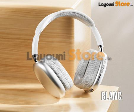 Casque bleutooth P9 - BLANC