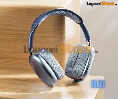 Casque bleutooth P9 - BLEU