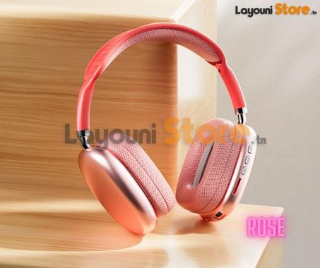 Casque bleutooth P9 - ROSE