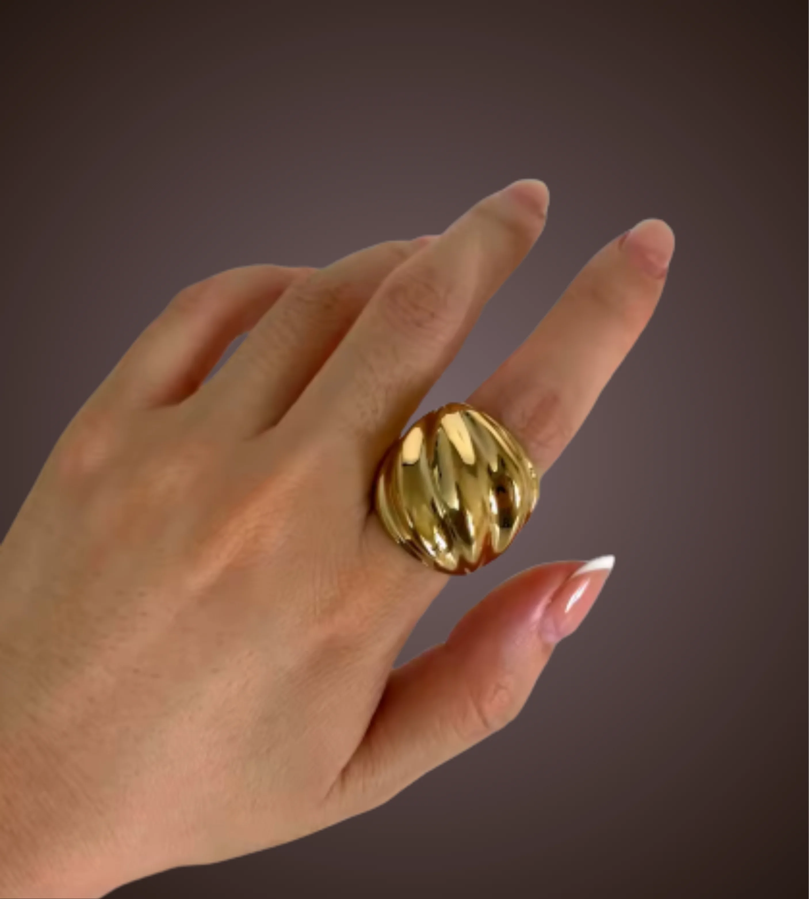 خواتم GHIDBK هيب هوب بانك من الفولاذ المقاوم للصدأ بتصميم مموج وعريض، مناسبة للرجال والنساء، مقاومة للصدأ، مجوهرات مميزة، إصدار جديد لعام 2024