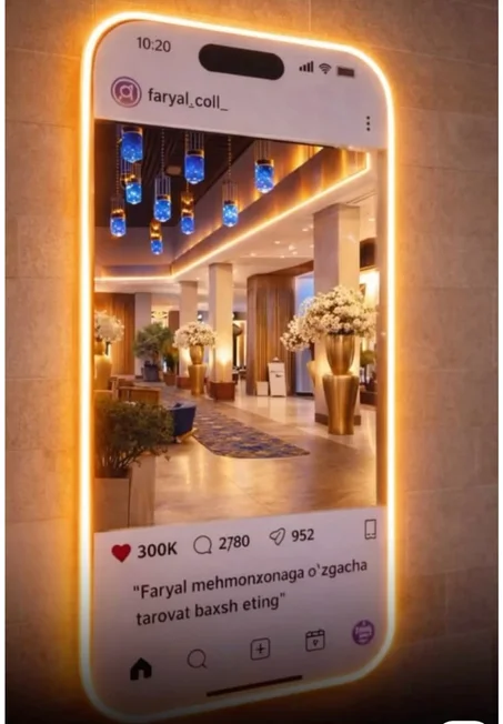 مرايا إنستغرام (Instagram Mirror) - الديكور الأكثر طلباً هاد العام! القياس 130cm/60cm= (2)