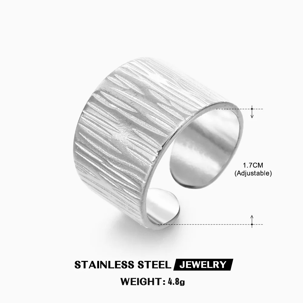 Anillo Concha Dorada – Acero Inoxidable 316L
