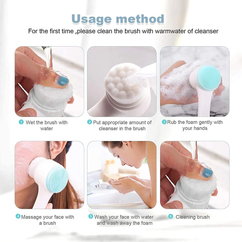 Cepillo Facial 2 en 1 de Silicona Zahira™