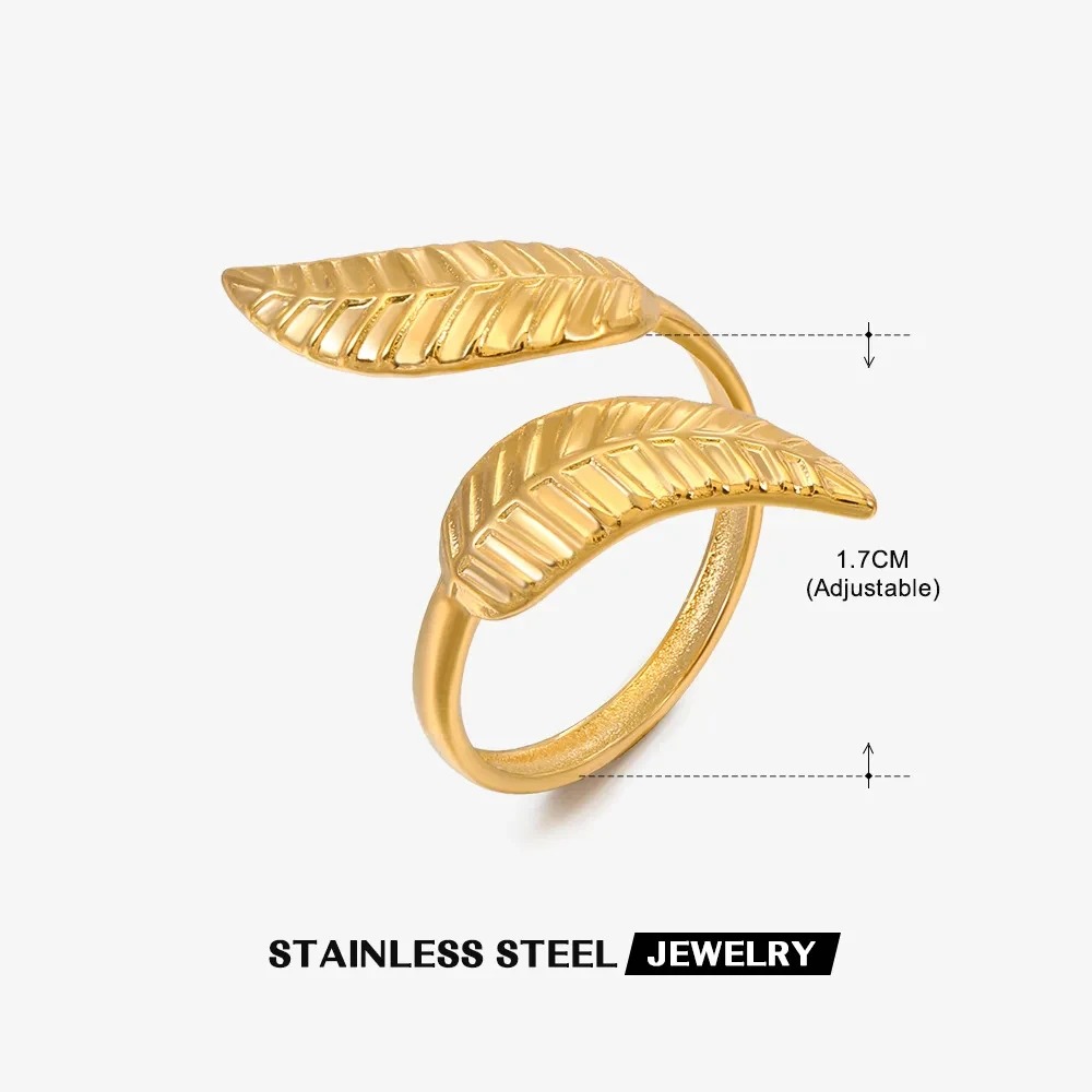 Anillo Concha Dorada – Acero Inoxidable 316L
