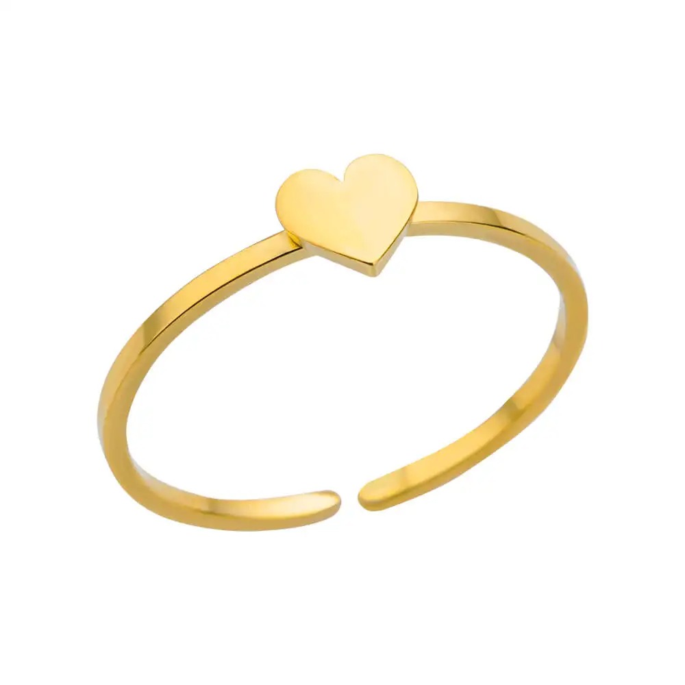 Anillo Concha Dorada – Acero Inoxidable 316L