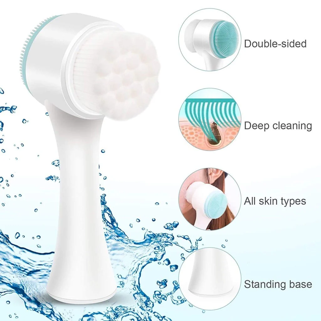 Cepillo Facial 2 en 1 de Silicona Zahira™