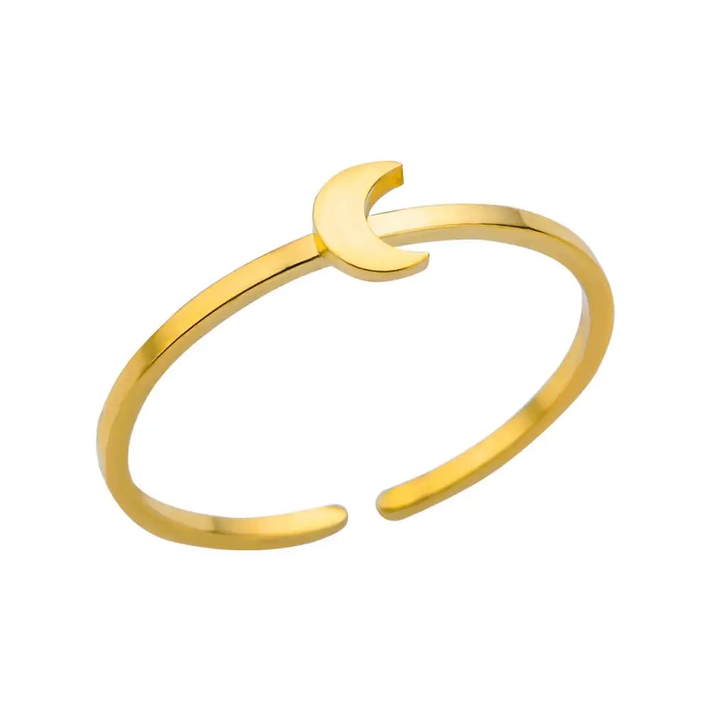 Anillo Concha Dorada – Acero Inoxidable 316L