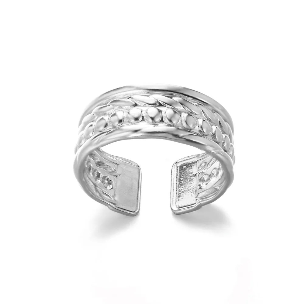 Anillo Concha Dorada – Acero Inoxidable 316L
