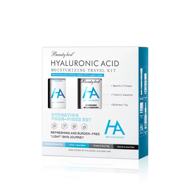 Kit de Viaje Facial con Ácido Hialurónico – Hidratante Profunda Antiarrugas