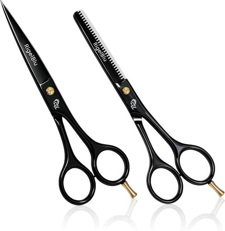 Tijeras profesionales de corte de cabello y tijeras de adelgazamiento, tijeras de peluquero de 6.5 pulgadas, tijeras de pelo japonesas de acero inoxidable premium para corte de pelo, salón