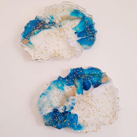 "Artsy blue" sous verres VENDU