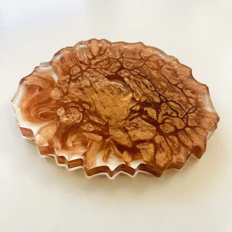 "Caramel" sous verre