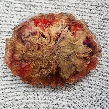 "Lotus d'or" sous verre VENDU