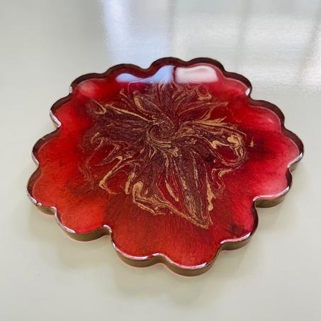 "Coquelicot" sous verre