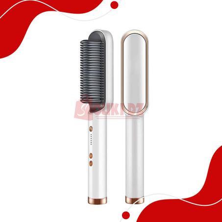 مشط مصفف شعر كهربائي 2 في 1 ذو حرارة قابلة للتعديل 59واط