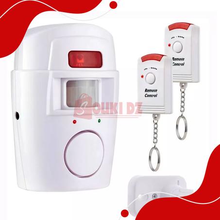 جهاز إنذار حساس للحركة للحماية ضد السرقة مع تحكم عن بعد Alarme détecteur de mouvement anti-intrusion avec télécommande