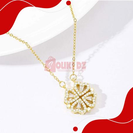 عقد نسائي بتصاميم أنيقة مصنوع من المعدن المقاوم للصدأ Collier pour femmes en acier inoxydable