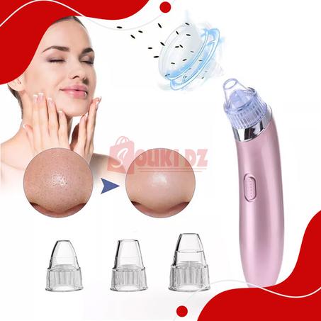 منظف ​​كهربائي لاسلكي للوجه للرؤوس السوداء منظف للمسام Nettoyeur électrique de points noirs, pores pour le visage 4PCS
