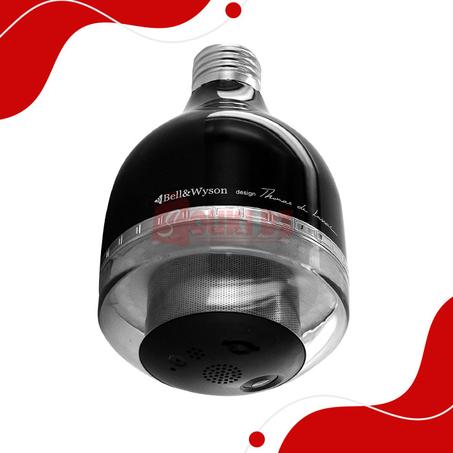 كاميرا لاسلكية على شكل مصباح قابلة للدوران ذات تحكم عن بعد Caméra panoramique  sans fil WiFi à ampoule rotative avec moniteur à distance 11W BWPix+