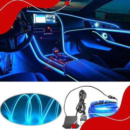 شريط أضواء لاد لإضاءة تجميلية لداخل السيارات 5متر Bande lumineuse LED intérieure décorative pour de voiture 5m