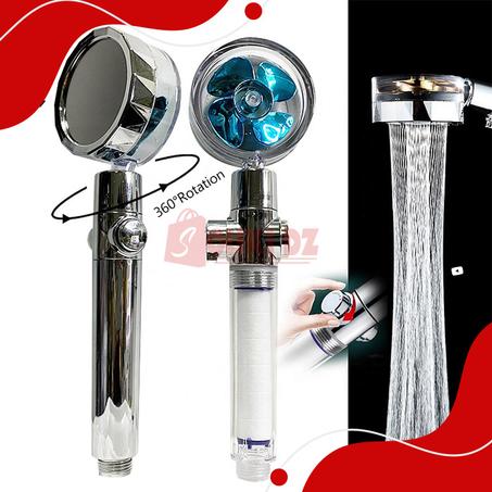 مرش حمام يدوي مزود بمروحة  يوفر ضغطًا عاليا دوّار 360 درجة