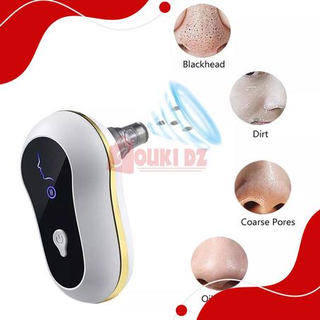 منظف ​​كهربائي لاسلكي للوجه للرؤوس السوداء منظف للمسام Nettoyeur électrique de points noirs, pores pour le visage USB 6PCS