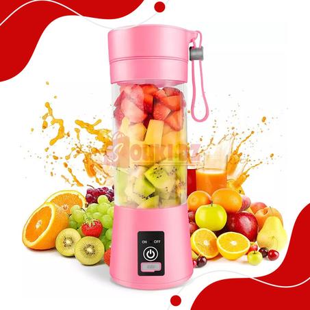 خلاط صنع العصير المحمول 380مل قابل للشحن بمنفذ يو أس بي