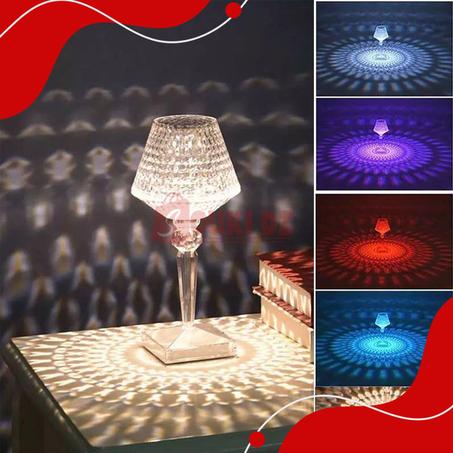 مصباح طاولة من الكريستال 6 ألوان Lampe de table en cristal LED  6 couleurs USB