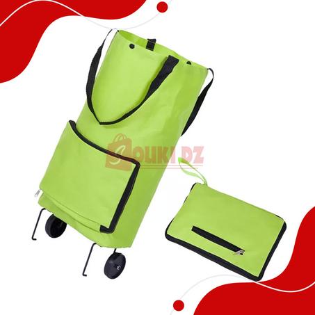 حقيبة تسوق مزودة بعجلات قابلة للطي Chariot de supermarché en plastique pliable 47x18x28cm