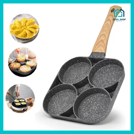 poéle antiadhésive à 4 trous