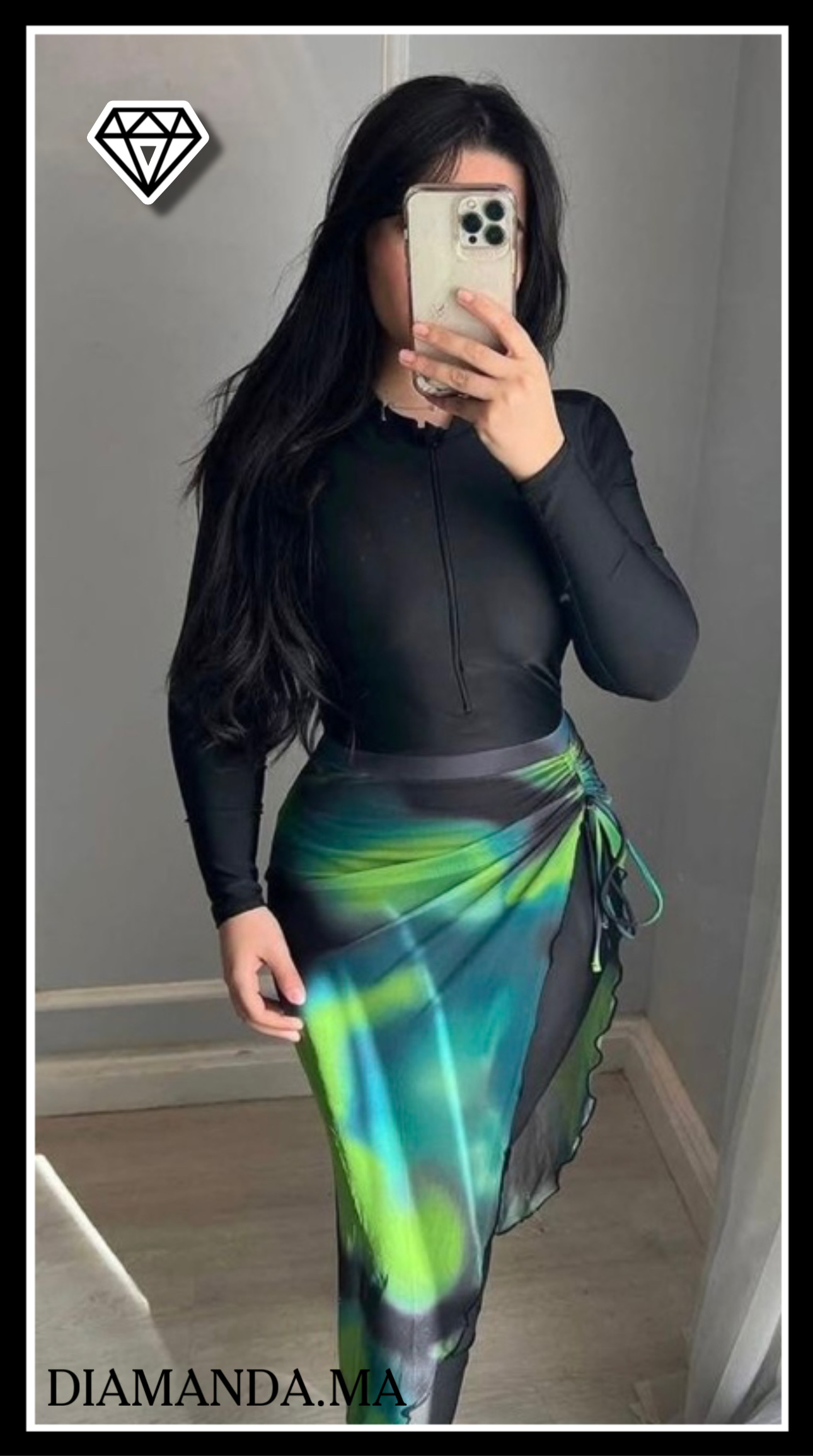 Burkini 2 pieces avec cache