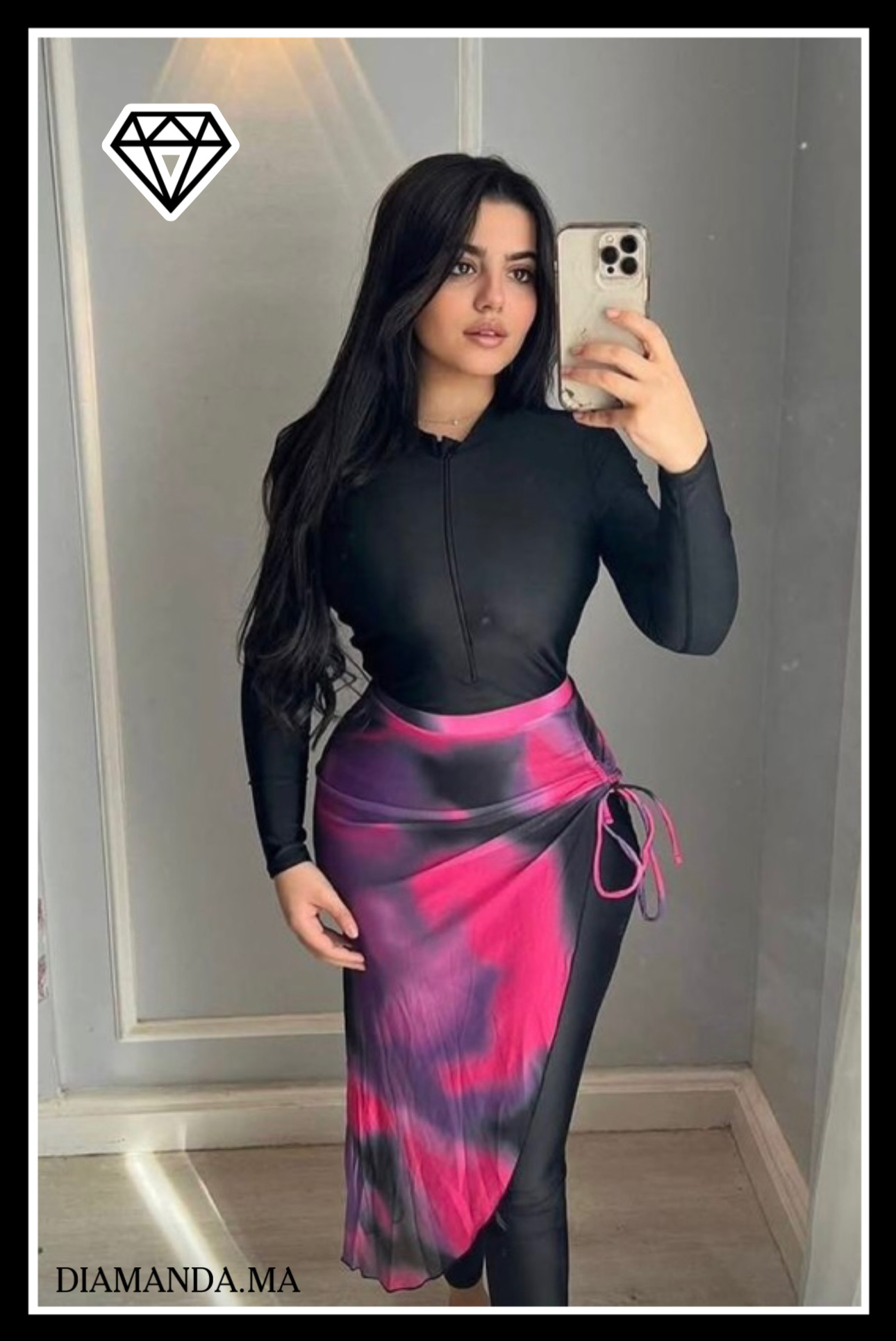 Burkini 2 pieces avec cache