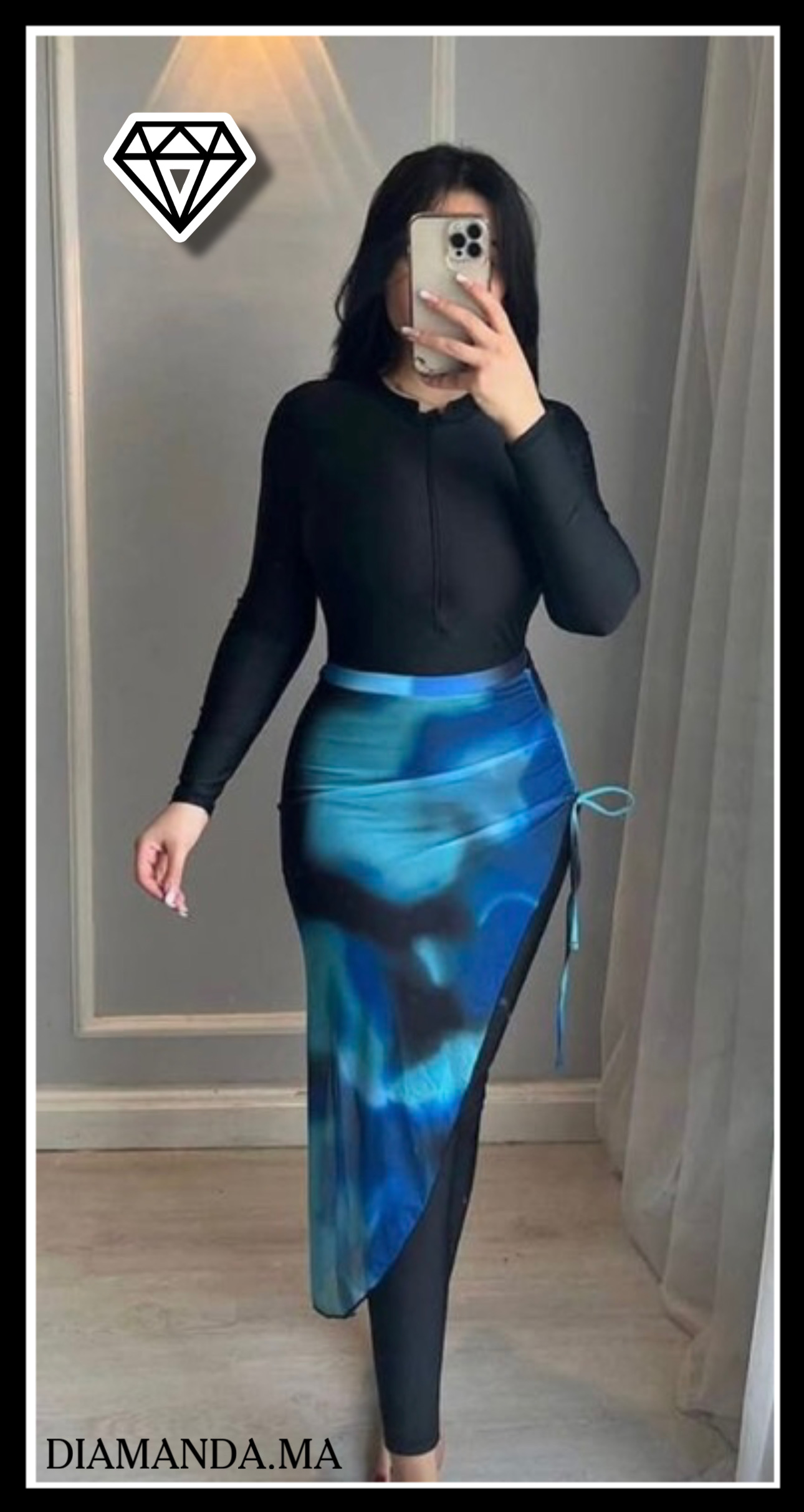 Burkini 2 pieces avec cache