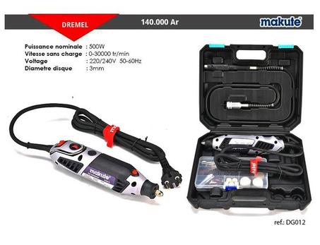 Mini perceuse + 52 accessoires en coffret 500W