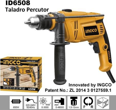 Perceuse à percussion id6508 650 W R + L
